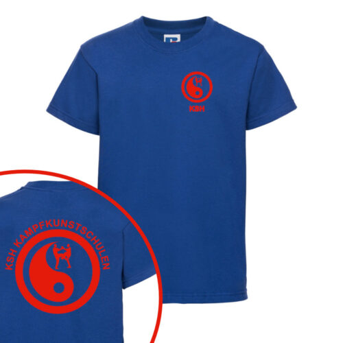 T-Shirt blau KSH vorne hinten