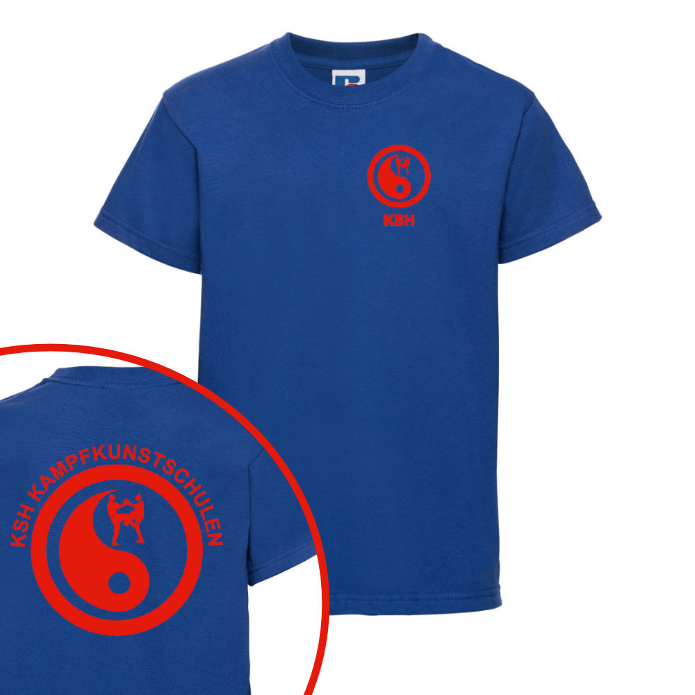 T-Shirt blau KSH vorne hinten
