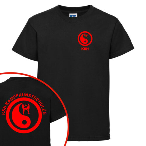T-Shirt schwarz KSH vorne hinten