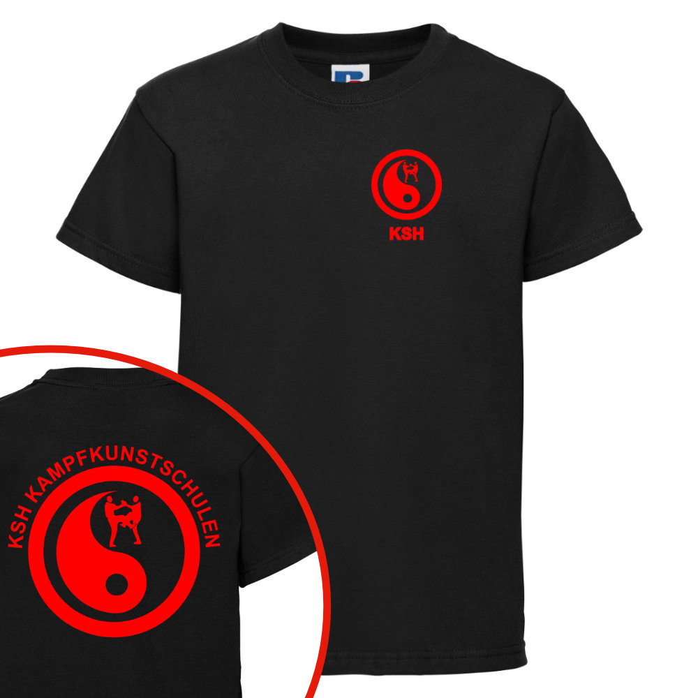T-Shirt schwarz KSH vorne hinten