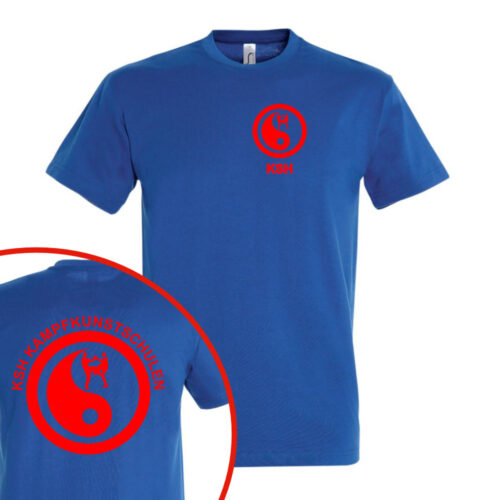 T-Shirt blau KSH vorne hinten