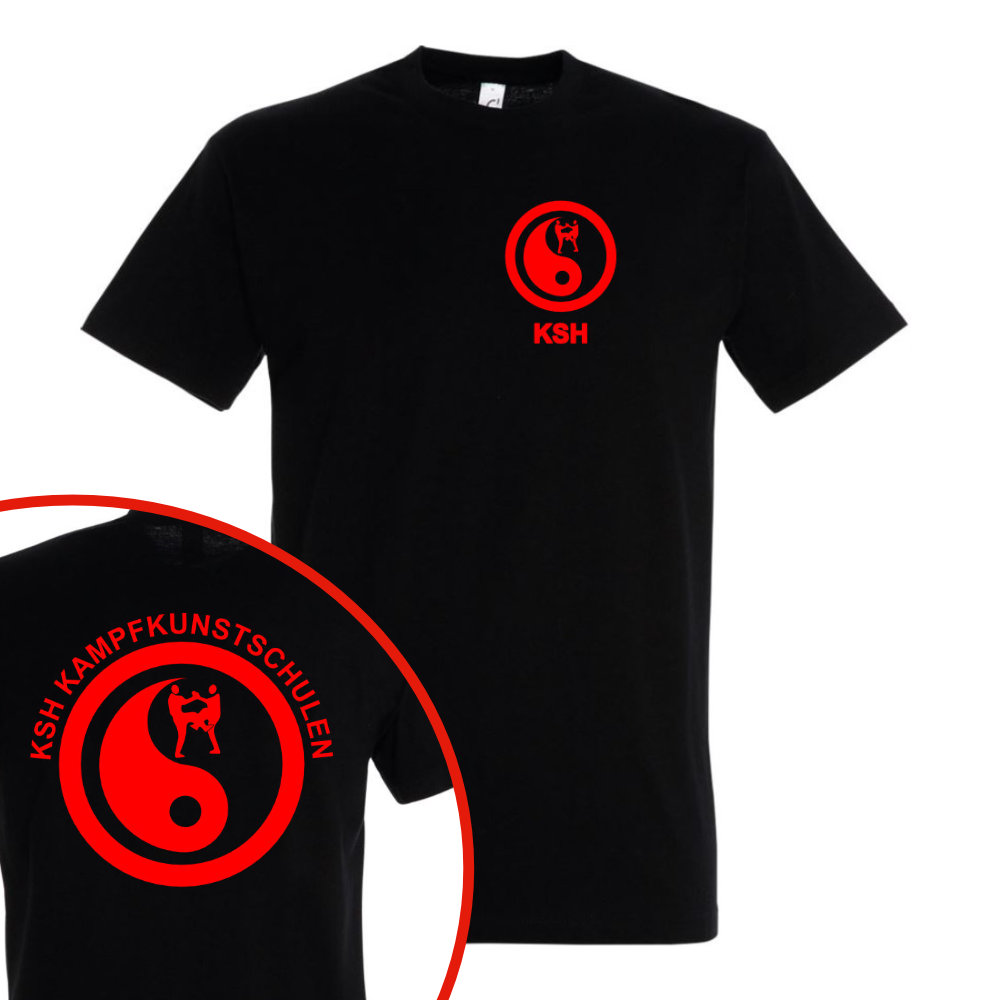 T-Shirt schwarz KSH vorne hinten