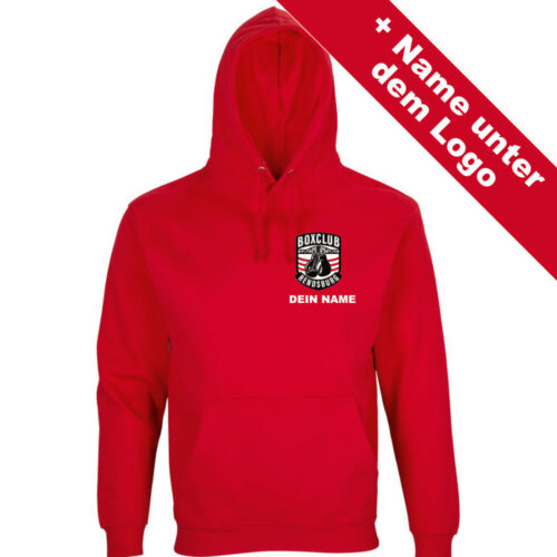 Hoodie Boxclub Rendsburg rot personalisiert Artikelbild 2
