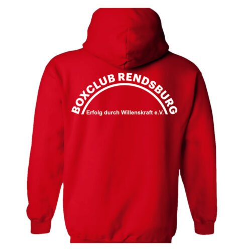 Boxclub Rendsburg Hoodie Rot hinten