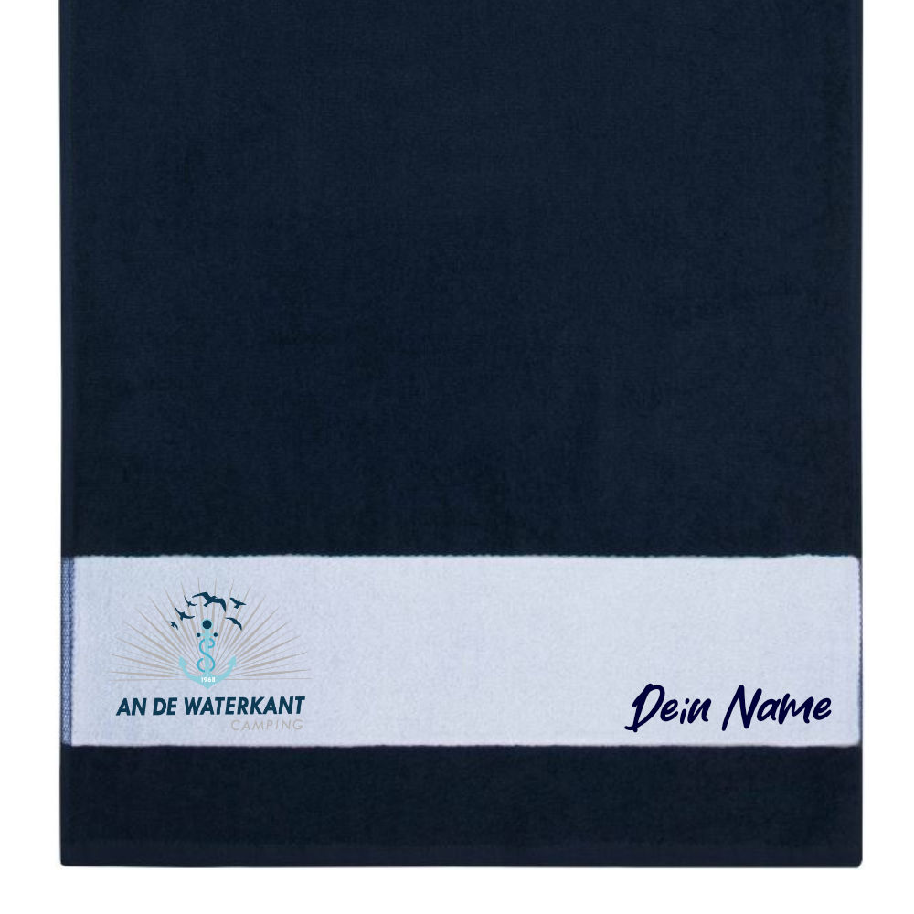 An De Waterkant Camping Handtuch 50x100 personalisiert großer Bildausschnitt
