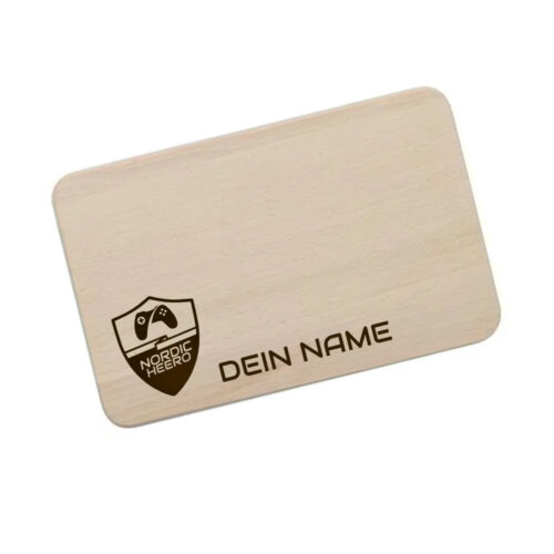 Frühstücksbrettchen NordicHeero Logo Name