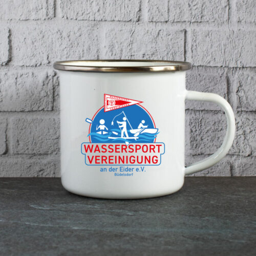 Wassersport Vereinigung Büdelsdorf Emaille-Tasse Logo