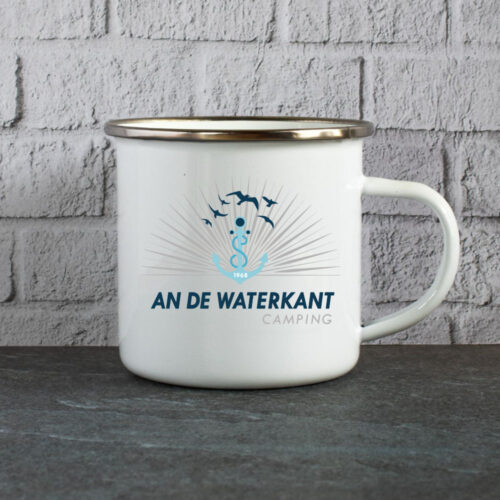 an de Waterkant Camping Emaille-Tasse