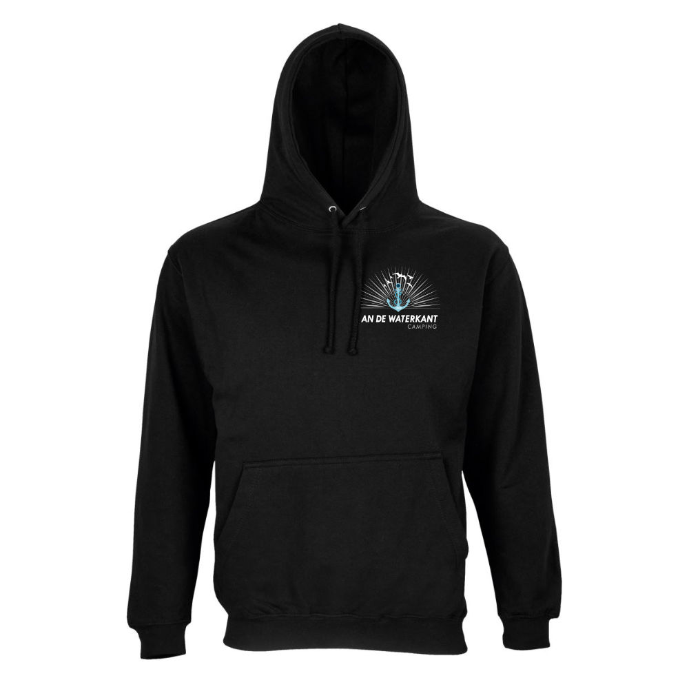 an de Waterkant Camping Husum Hoodie-schwarz-vorne