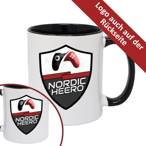 Tasse Nordic Heero Logo vorne hinten