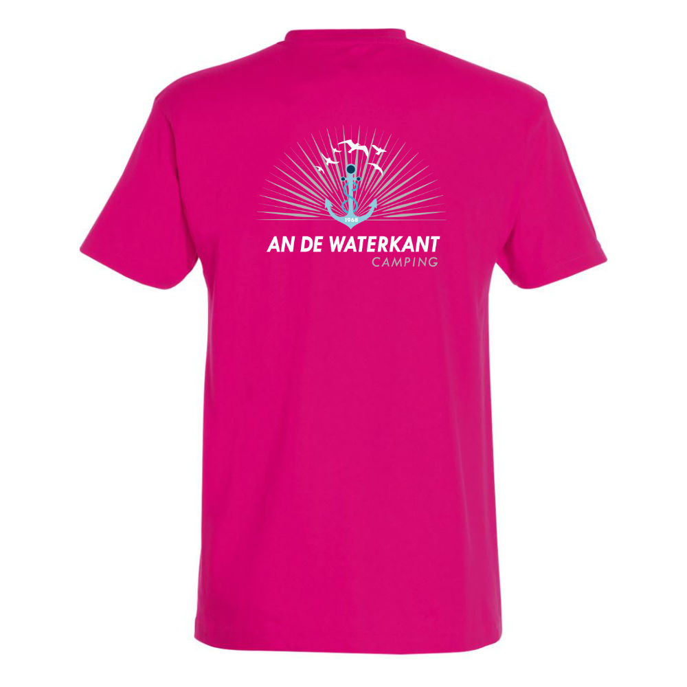 an de Waterkant Camping Husum T-Shirt-fuchsia-hinten