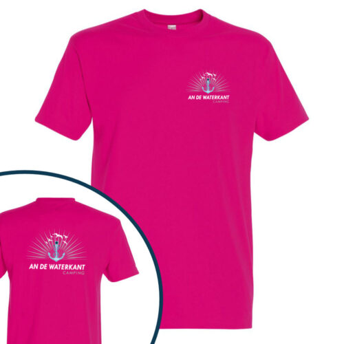 an de Waterkant Camping Husum T-Shirt-fuchsia-vorne-hinten