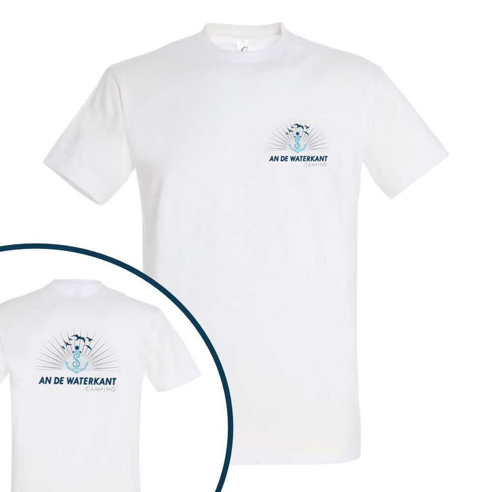 an de Waterkant Camping Husum T-Shirt-weiß-vorne-hinten