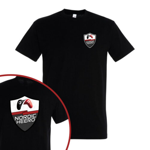 T-Shirt schwarz NordicHeero vorne hinten