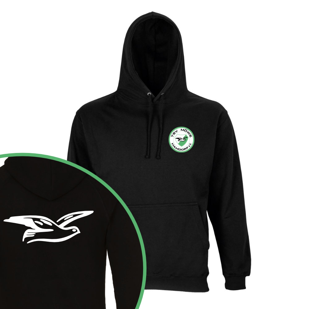 TSV Moewe Hamdorf e.V. Hoodie schwarz Logo vorne hinten