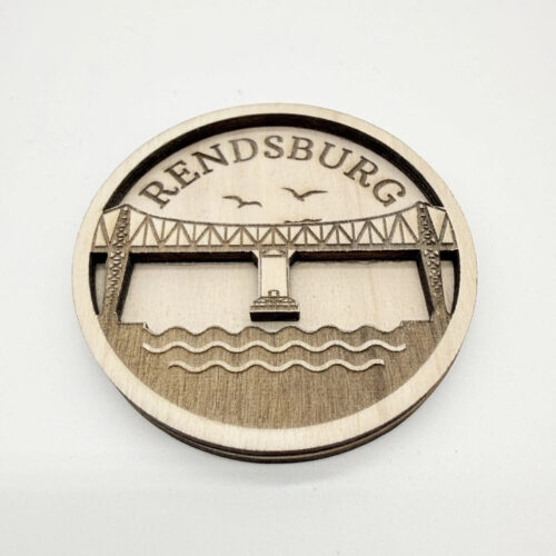 Doppelschicht-Magnet "Hochbrücke Schwebefähre Rendsburg"