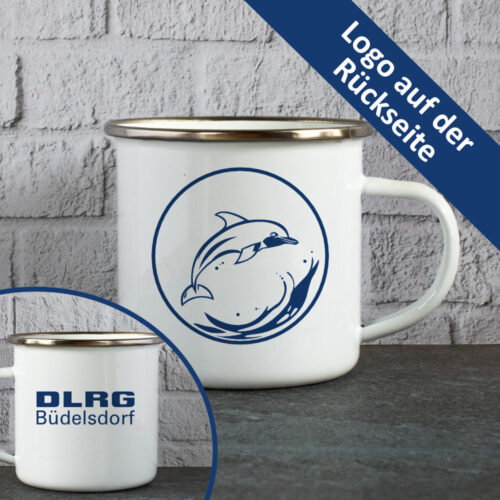 DLRG Büdelsdorf Emaille-Tasse Logo
