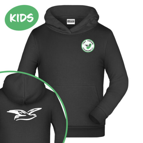 TSV Moewe Hamdorf e.V. Hoodie Kids schwarz Logo vorne hinten