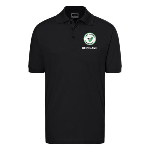Polo Shirt TSV Möwe Hamdorf schwarz vorne Name