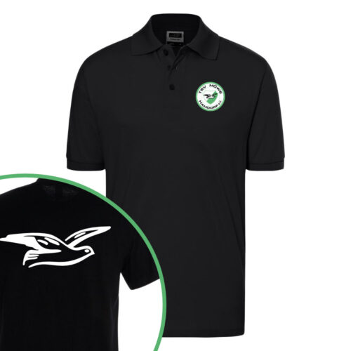 Polo Shirt TSV Möwe Hamdorf schwarz vorne hinten